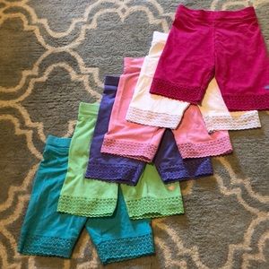 Spandex shorts with lace!